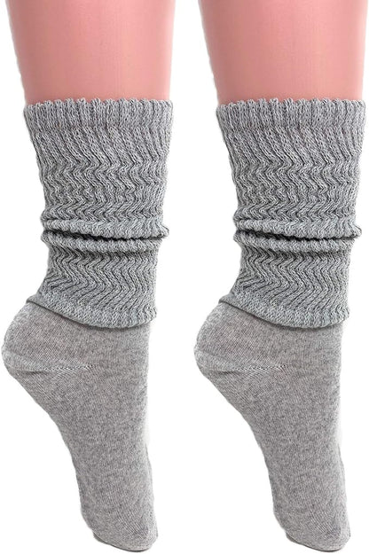 Women'S Cotton Lightweight Slouch Socks, Extra Thin, 2 Pairs, Size 9-11