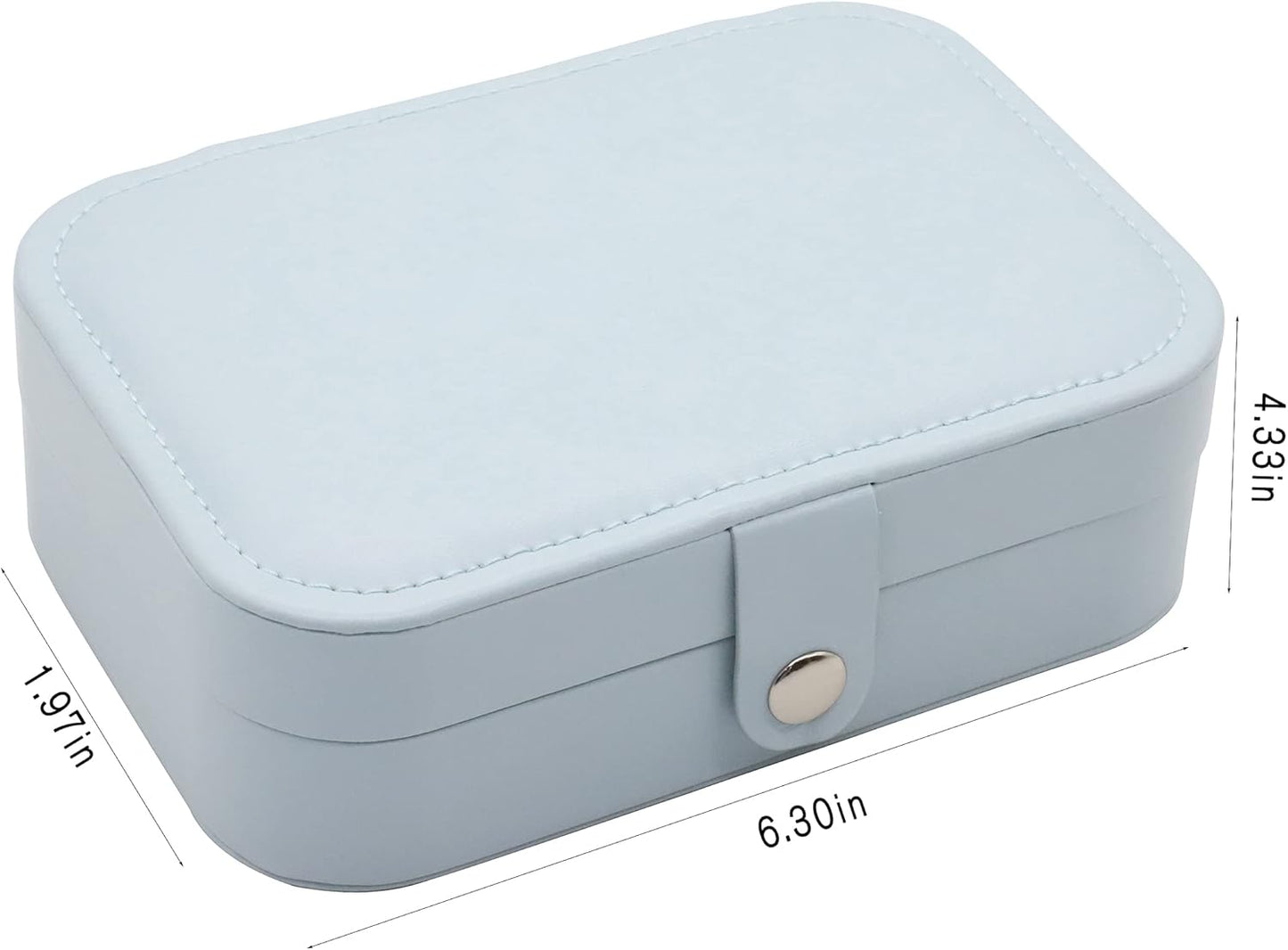 Mini Travel Jewelry Case Portable Jewelry Storage Small Gift Boxes for Jewelry Organizer Blue