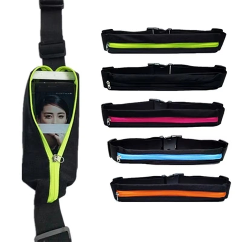 Running Waist Bag Double Pocket Bag Waterproof Phone Belt Personal Purse Waist Pack Man Women Unisex High Qualityt Bag