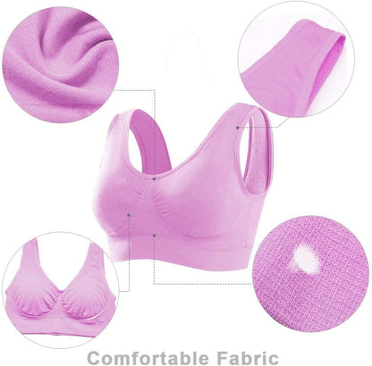 Women'S Workout Sports Bra with Removable Pads Comfortable Activity Sports Bras Pack