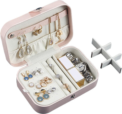 Travel Jewelry Organizer Mini Gift Boxes Ring Earring Case for Jewelry Storage Pink