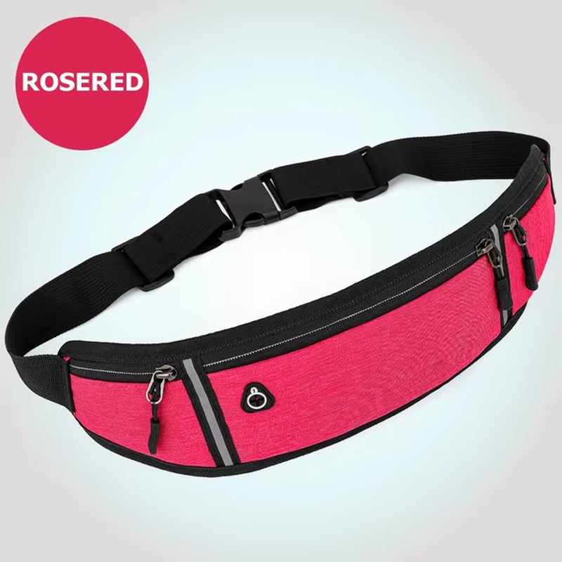 Running Waist Bag Double Pocket Bag Waterproof Phone Belt Personal Purse Waist Pack Man Women Unisex High Qualityt Bag