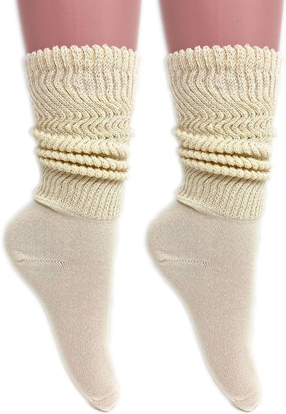 Women'S Cotton Lightweight Slouch Socks, Extra Thin, 2 Pairs, Size 9-11