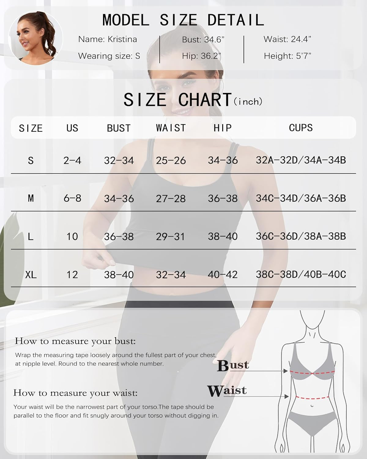 Longline Sports Bra for Women Padded Workout Tank Tops Built in Bras Strappy Yoga Corp Top Camisole