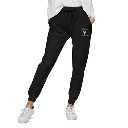 Self Love Unisex Fleece Sweatpants with Embroidery Fashion Sweatpants