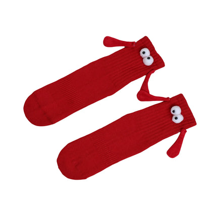 Magnetic Holding Hands Couple Socks – 2 Pairs, Soft Cotton, Fun Romantic Gift, Valentine’S Day Socks, Shoe Size 5-10