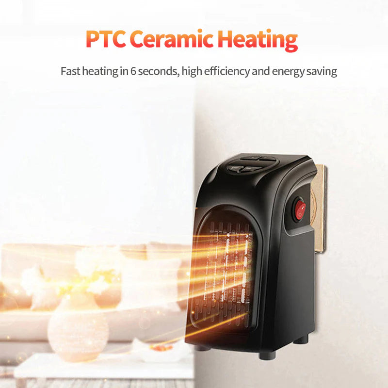 “Mini Electric Ceramic Heater – Portable Winter Warmer for Home, Office & Camping”